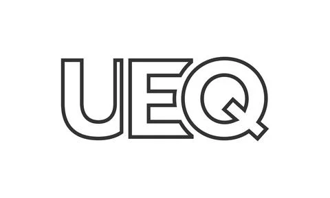 UEQ logo design template with strong and modern bold text. Initial based ve.. Stock Illustration