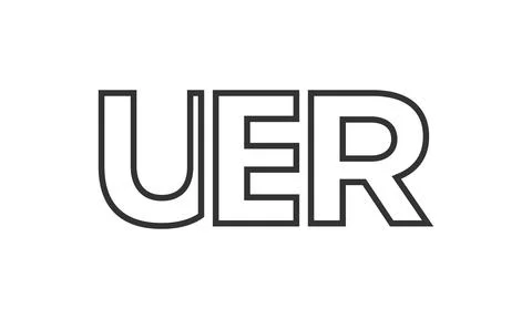 UER logo design template with strong and modern bold text. Initial based ve.. Stock Illustration