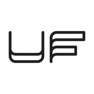 Uf initial letter vector logo icon Stock Illustration