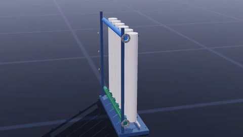 Uf skid desalination 3d loop 3D animation seamless loop Stock Footage 341779580