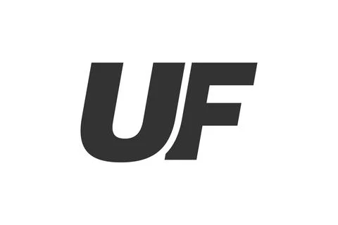 UF Techno Editable Font Logo For Corporate Branding. Bold, Futuristic Desig.. Stock Illustration