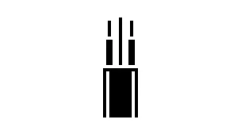 Uf underground feeder cable glyph icon animation Stock Footage 326158391