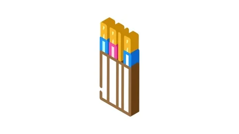 Uf underground feeder cable isometric icon animation Stock Footage 327294664