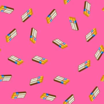 Uf underground feeder cable isometric icon seamless pattern Stock Illustration