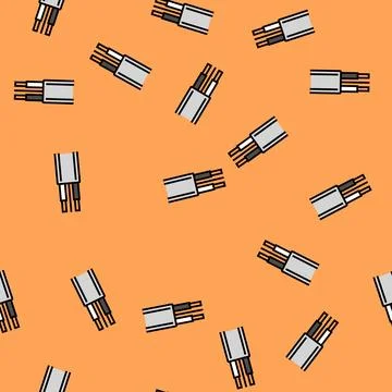 Uf underground feeder cable vector seamless pattern Stock Illustration