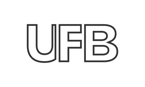 UFB logo design template with strong and modern bold text. Initial based ve.. Stock Illustration