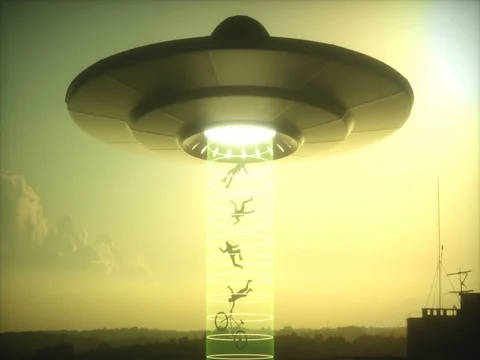 UFO Alien Abduction Stock Footage