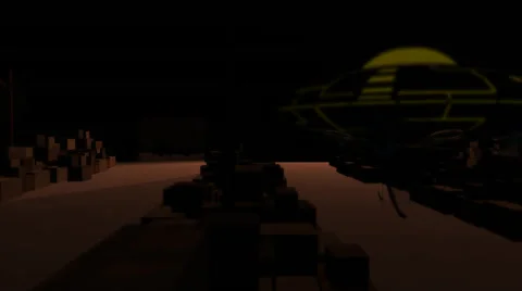UFO Alien Area 51 Pan Past Inside Stock-Footage 49970959