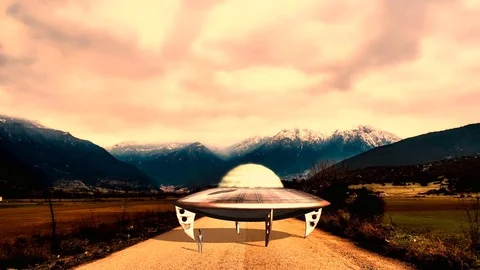 UFO With Alien Stock-Footage 81513401