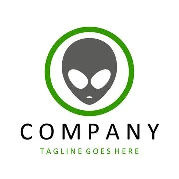 UFO, alien logo. Vector illustration. Stock Illustration