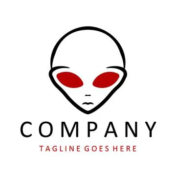 UFO, alien logo. Vector illustration. Stock Illustration