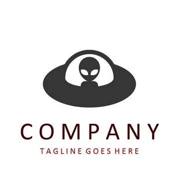 UFO, alien logo. Vector illustration. Stock Illustration