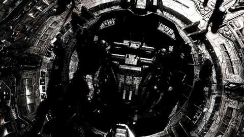 UFO alien mother ship in space Stock Footage 101716311