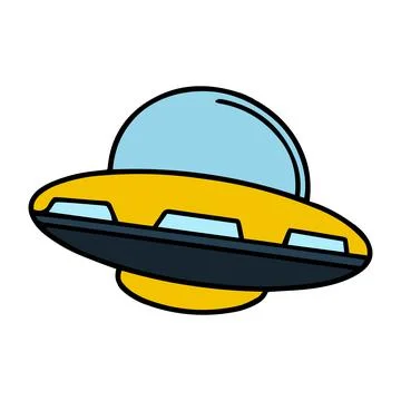 Ufo Alien Spaceship Icon Stock Illustration