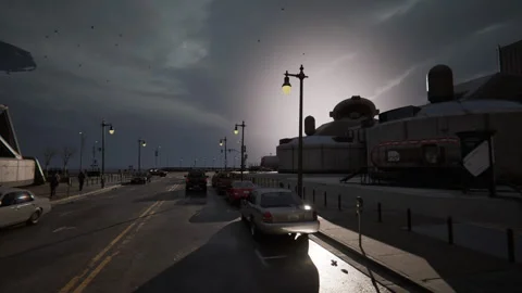 UFO and alien attack on planet Earth 03 Stock Footage 285219354