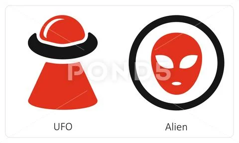 UFO and Alien Stock Illustration
