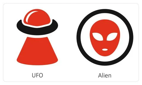 UFO and Alien Stock Illustration