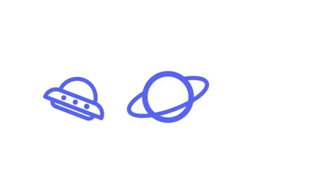UFO Beside Planet Stock Footage 335639977