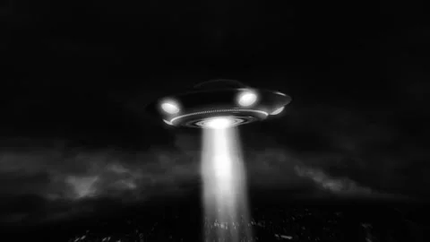 UFO Black &amp; White Stock-Footage 264504805