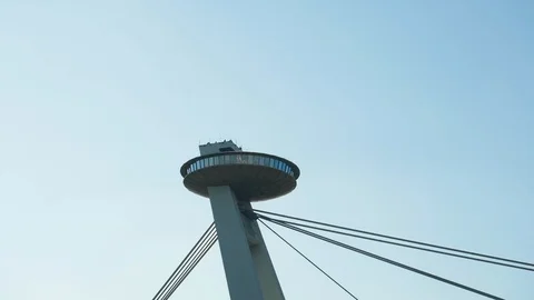 Ufo Bridge Bratislava Stock Footage 120540355
