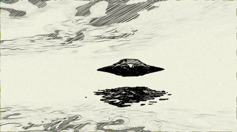UFO Cartoon Stock-Footage 51434418