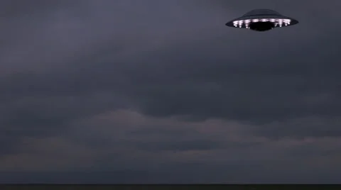 A UFO caught flying during a thunderstorm Stock Footage 47895724