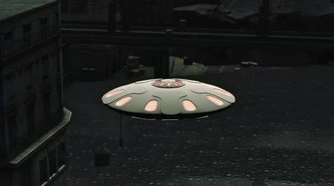 UFO in City1 Stock-Footage 51436697
