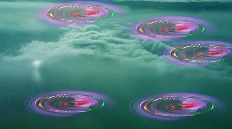 UFO in the clouds for aircraft Stock Footage 24839859
