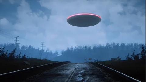 UFO Coming Stock Footage 87738294