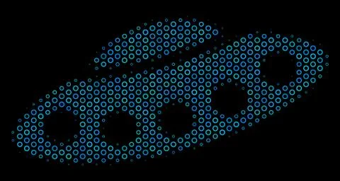 UFO Composition Icon of Halftone Circles イラスト素材