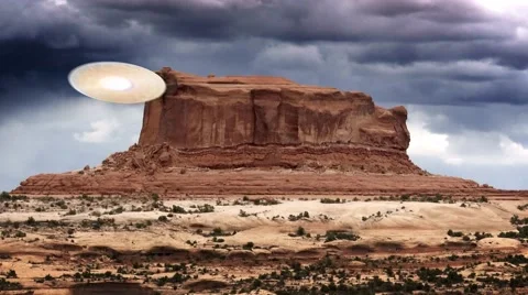 UFO Crash in Desert Video stock 54427491