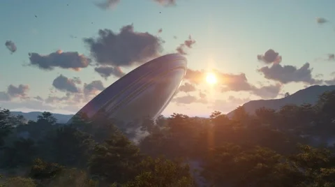 UFO crash into a forest Stock Footage 59731084