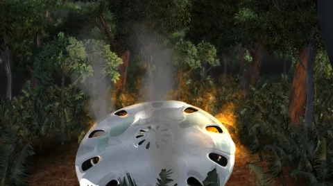 UFO crashes and burns Video stock 36978434