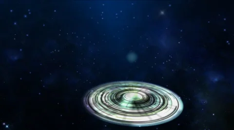 UFO  into deep space Stock Footage 47346292