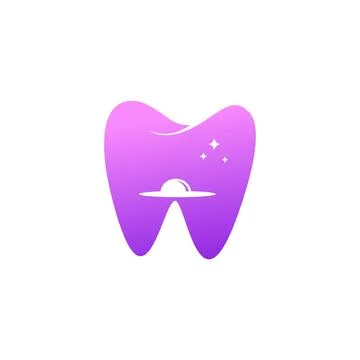 Ufo Dental Logo Vector Design Template Stock Illustration