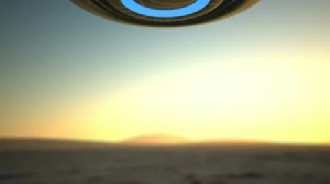 Ufo on the desert Stock Footage 10979647