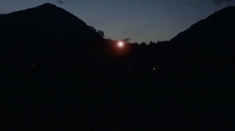 UFO disappearing in the night Stock Footage 67255749