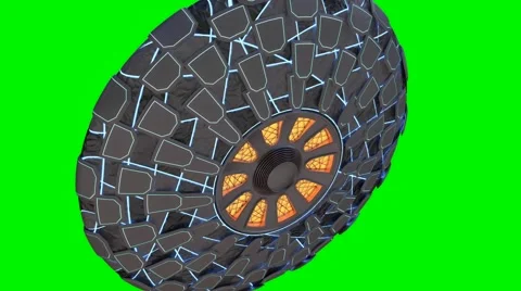 UFO disc flyover animation clip HD Stock Footage 60914261