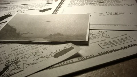 UFO DOCUMENTS Video stock 90063501