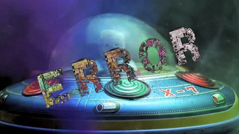 Ufo error message Stock Footage 114058699