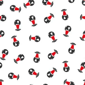 Ufo Explores Earth Flat Vector Seamless Pattern Illustrazione stock