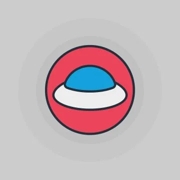 UFO flat icon Stock Illustration