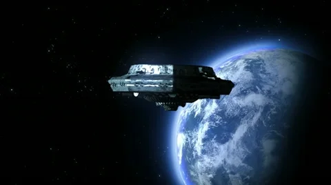 UFO flies to the Earth Stock Footage 11890247