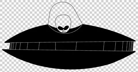 UFO Flying Stock Illustration