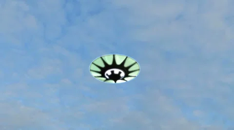 UFO flying saucer 스톡 동영상 34351827