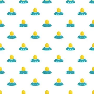Ufo flying saucers creating a fun and futuristic background 스톡 일러스트