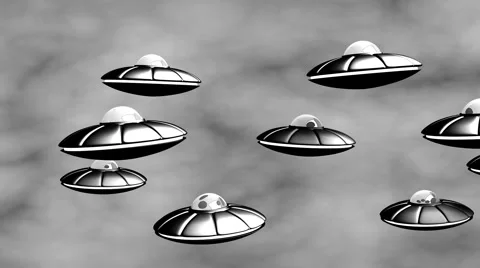 UFO flying in the sky Stock Footage 5165250
