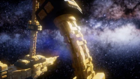 UFO Flying in the space Stock Footage 95888003