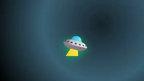 UFO flying through deep space with bright lights Vidéo 345175418