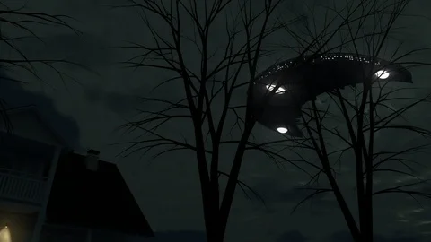 UFO Flyover Stock Footage 113072805